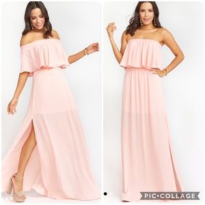 Show Me Your MuMu Hacienda Maxi Dress Frosty Pink Crisp NWT